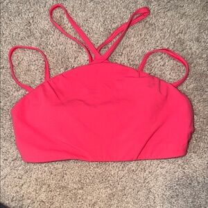 Lululemon Flow Y Strappy Bra Lipgloss Pink Size 8